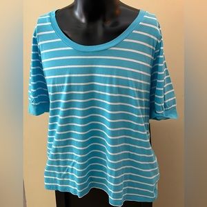 Adorable short-sleeve casual top. Never worn! Size 16-18. Like new